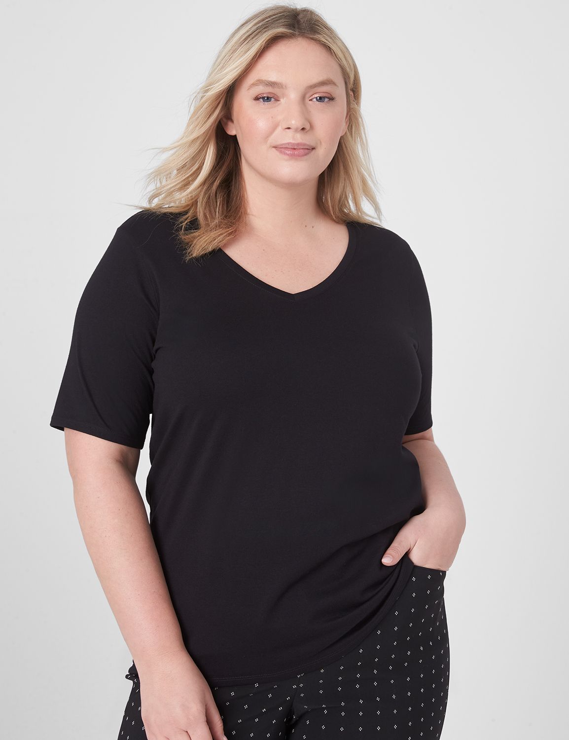 Classic Perfect Sleeve Vneck Tee 11 Product Image 1