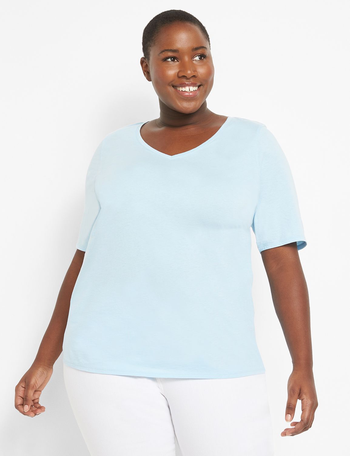 Classic Perfect Sleeve V-Neck Tee