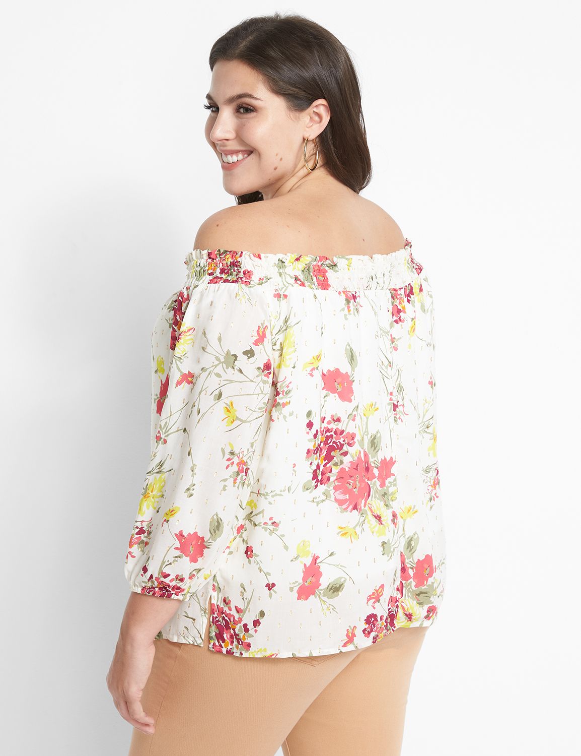 3/4 Sleeve Off the Shoulder Top 112 Product Image 2