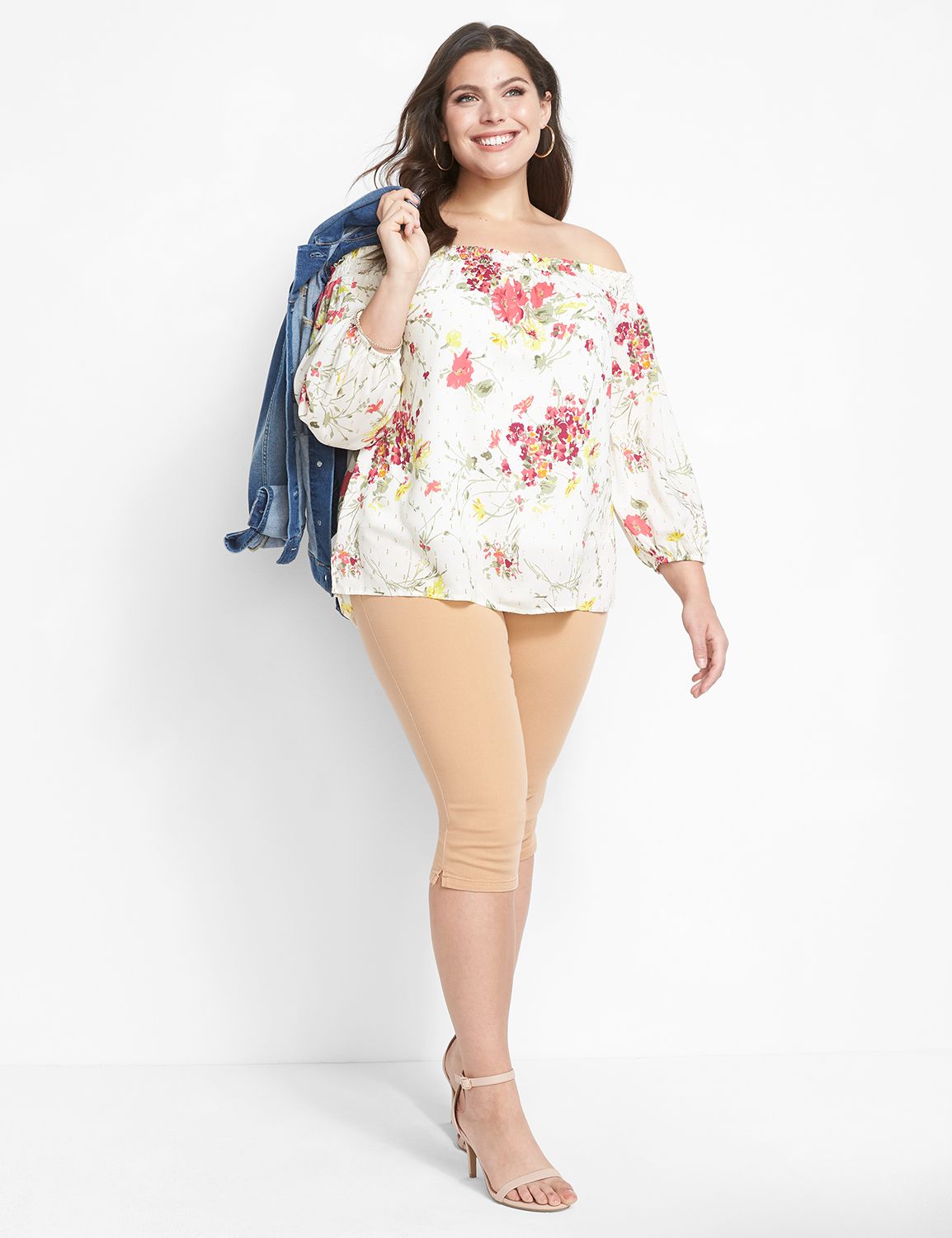 3/4 Sleeve Off the Shoulder Top 112 Product Image 3