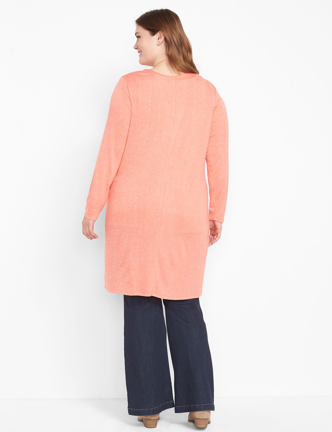 Long Sleeve Open Front Hacci Duster Product Image 2