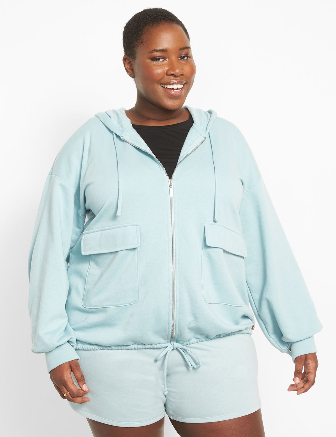 Long Sleeve Hooded Zip Jacket S 112 Product Image 1