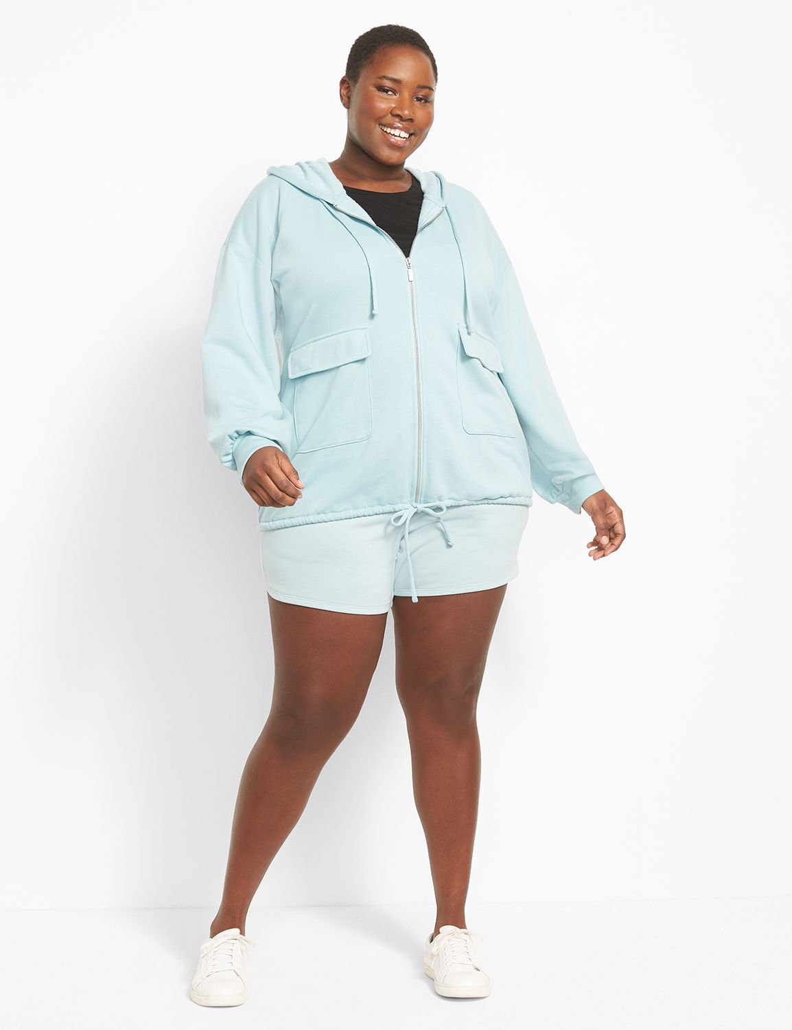 Long Sleeve Hooded Zip Jacket S 112 Product Image 3