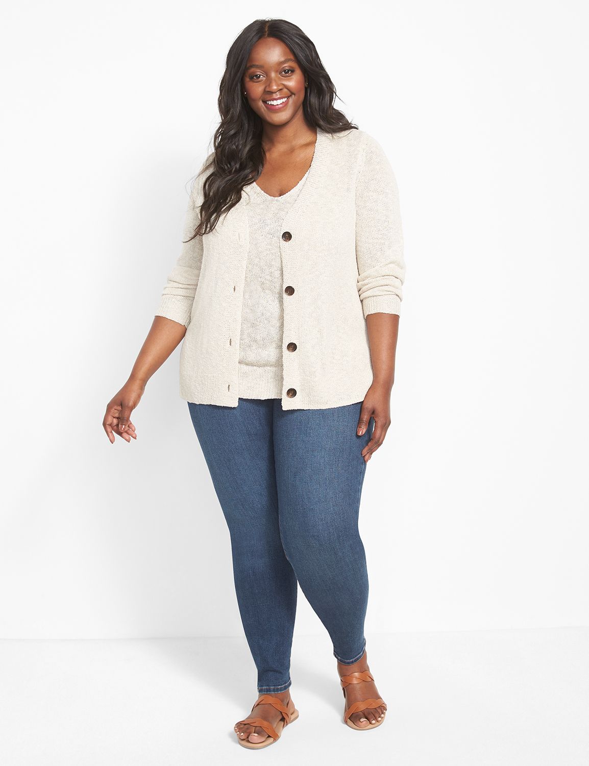 Ribbed Sweater Tank in Cream