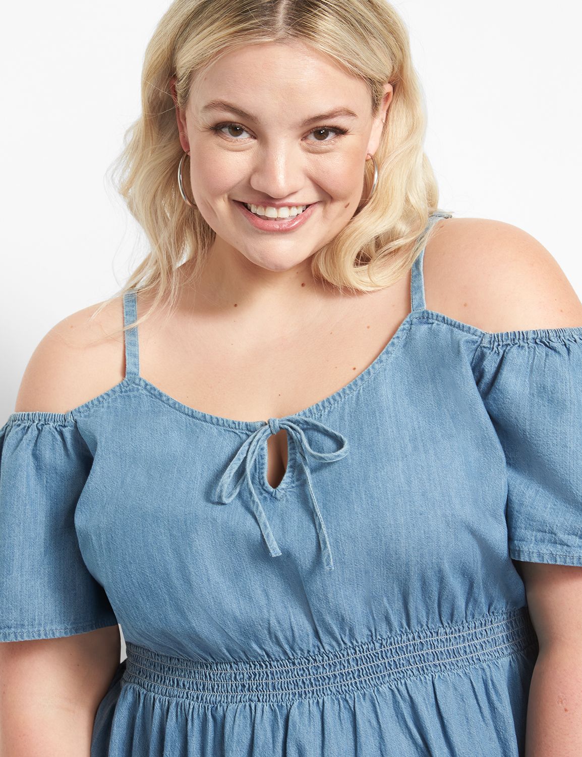 Plus Size - Smocked Cold Shoulder Top - Torrid