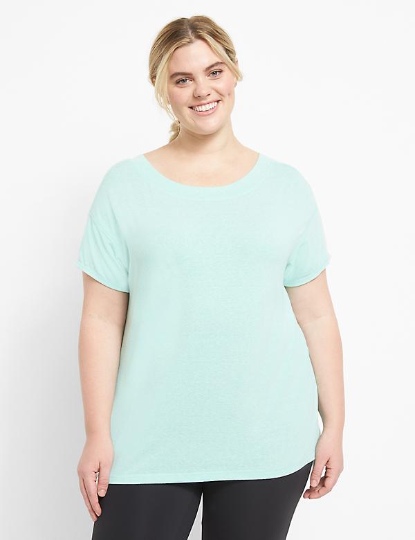  LIVI Boatneck Tee With Criss-Cross Back