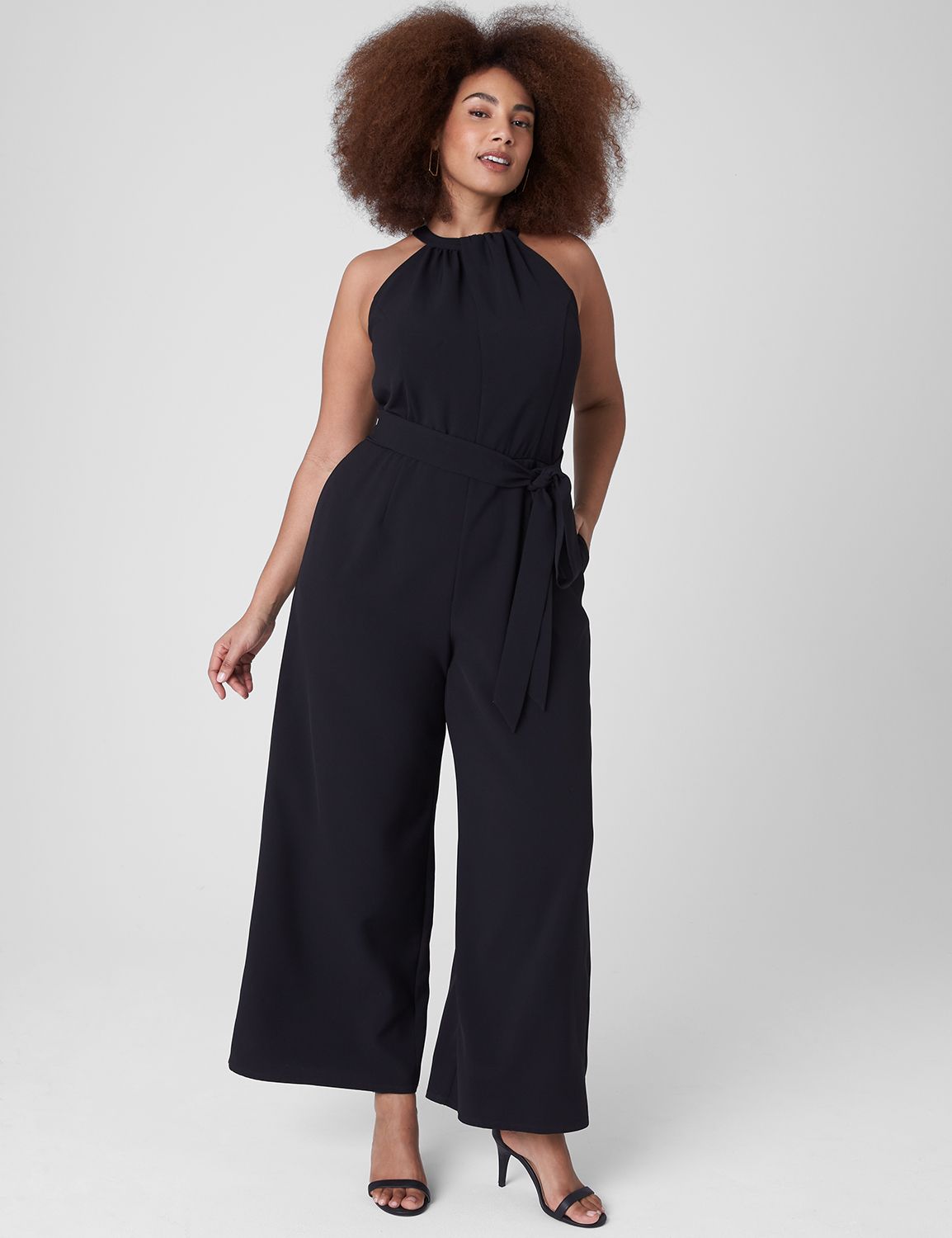 Twist-Neck Halter Jumpsuit