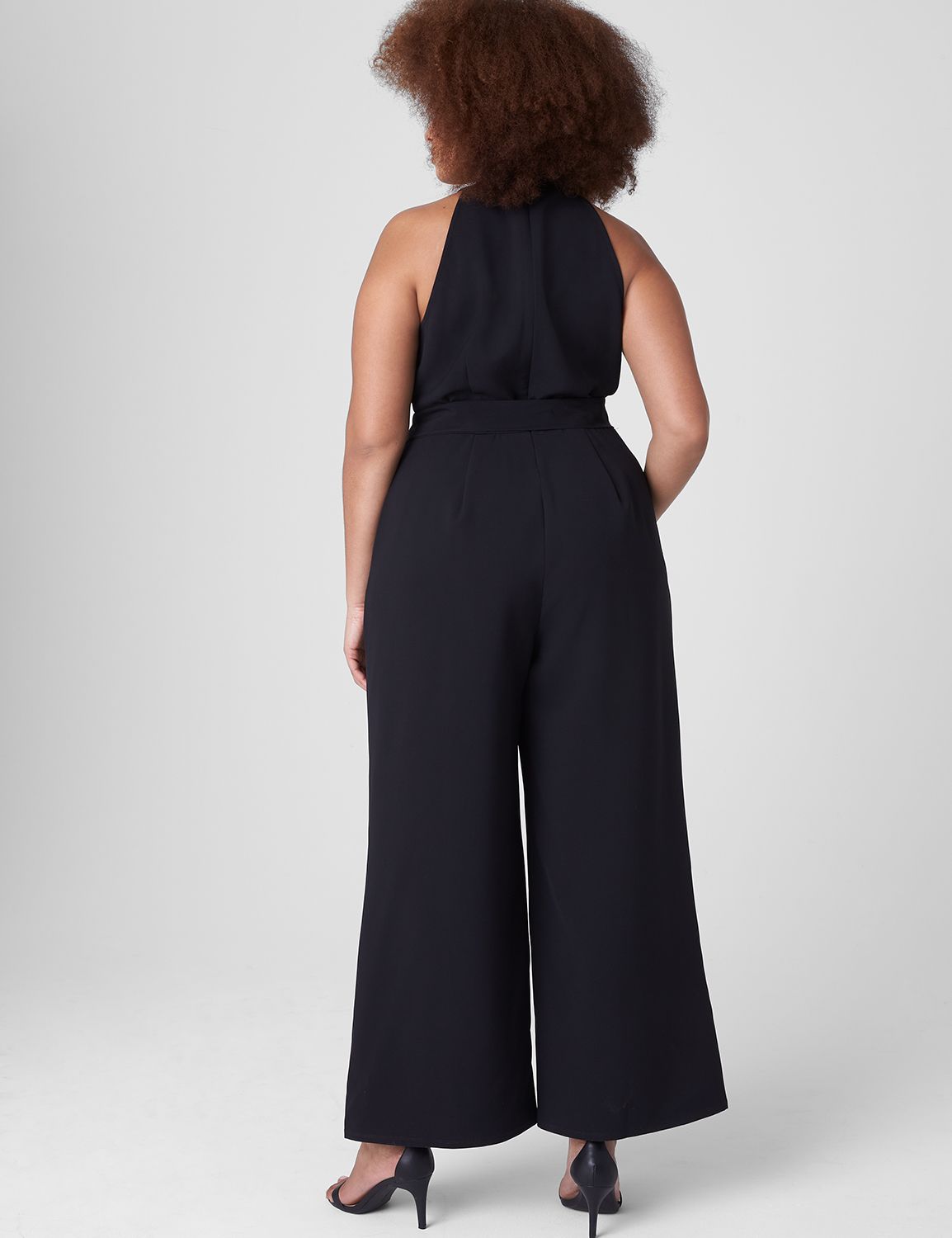 Twist-Neck Halter Jumpsuit