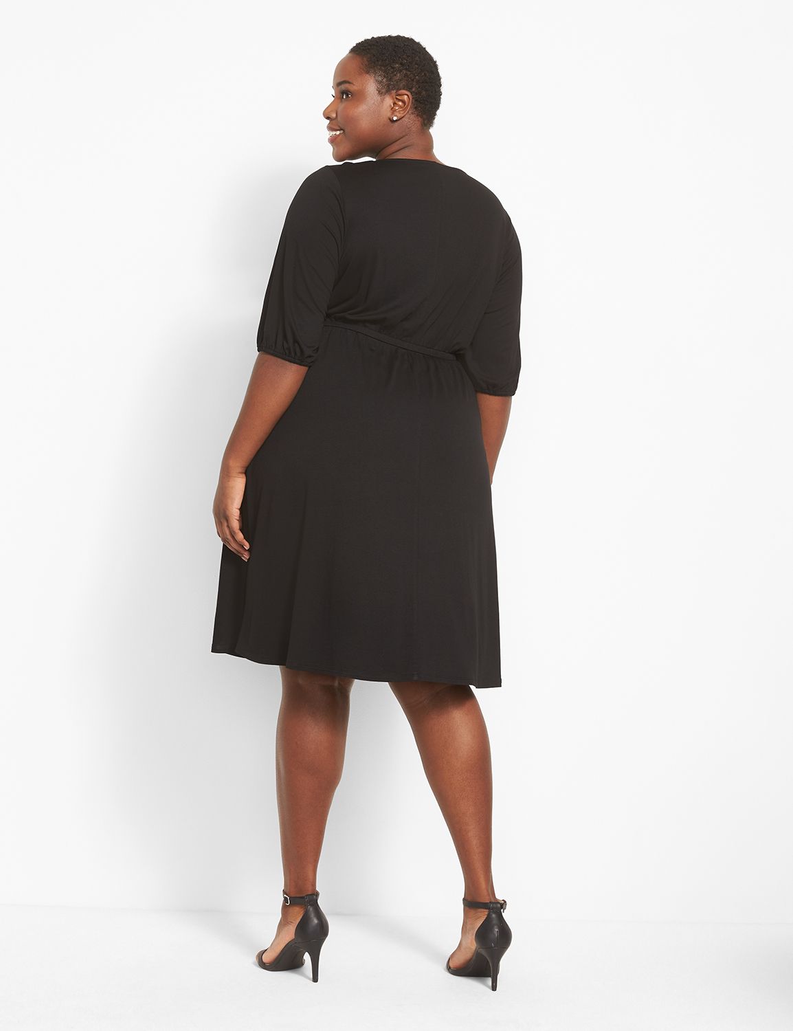 black dress women's plus size