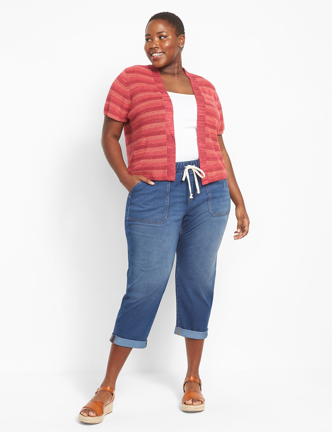 Cora Stripe Open Knit Sweater