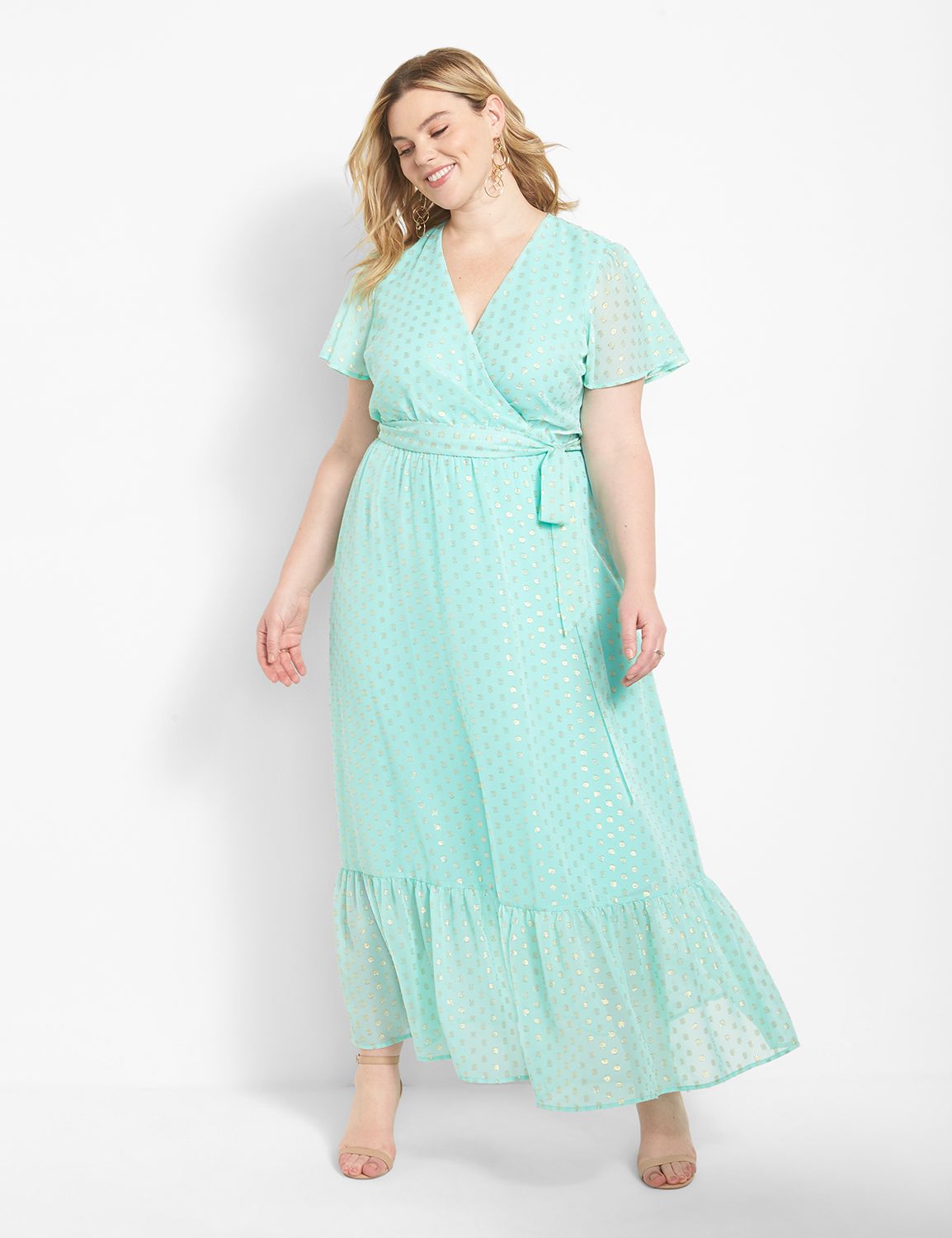 Lane bryant green clearance dress