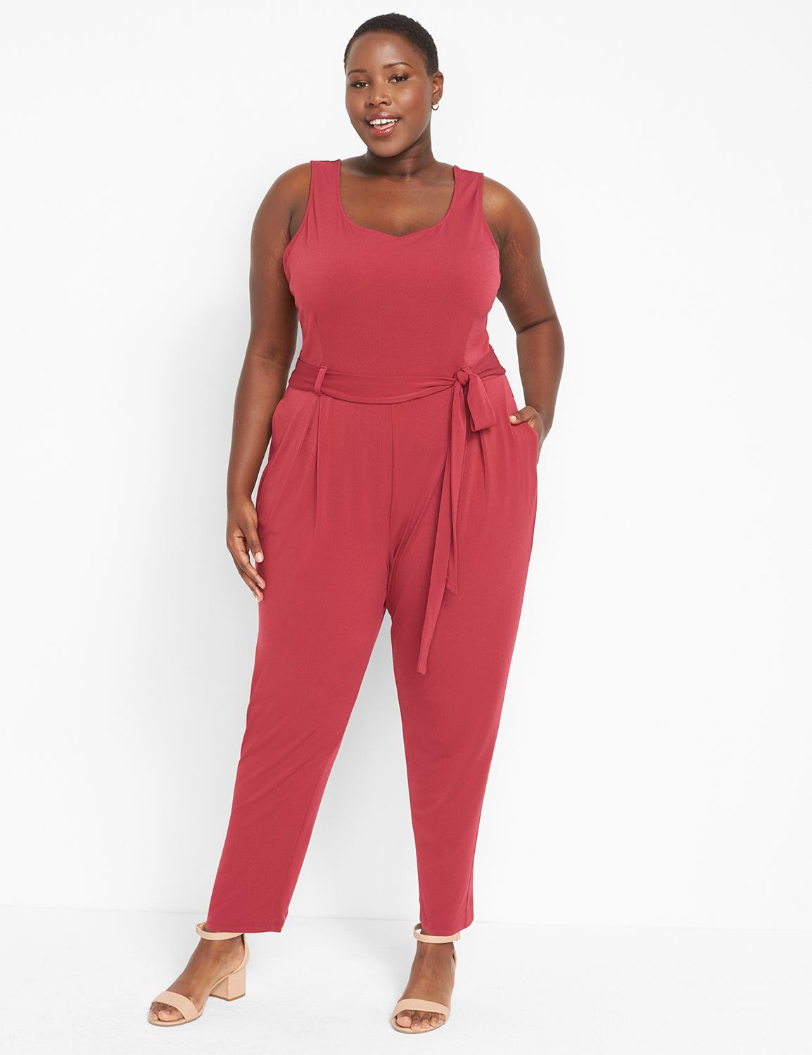 Lane bryant cheap red jumpsuit