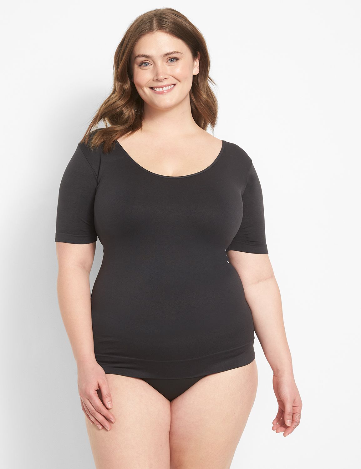 Lane Bryant on X: This #Cacique metallic lace bodysuit is even
