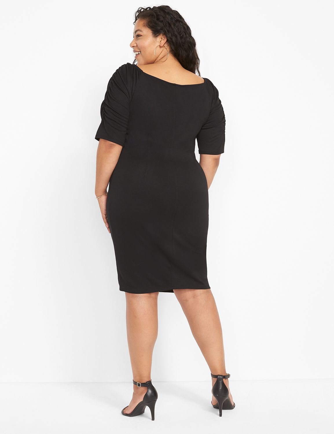 Perfect Ruched Sleeve Sweetheart Ne Product Image 2