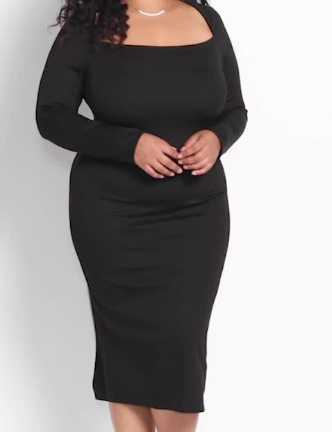 Long Sleeve Raglan Square Neck Rib image number 0