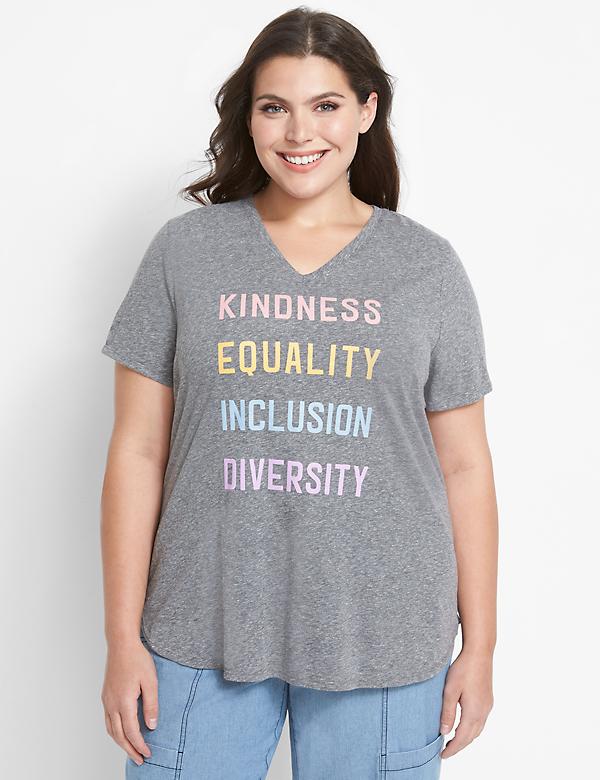 Kindness Equality Inclusion High-Low Graphic Tee