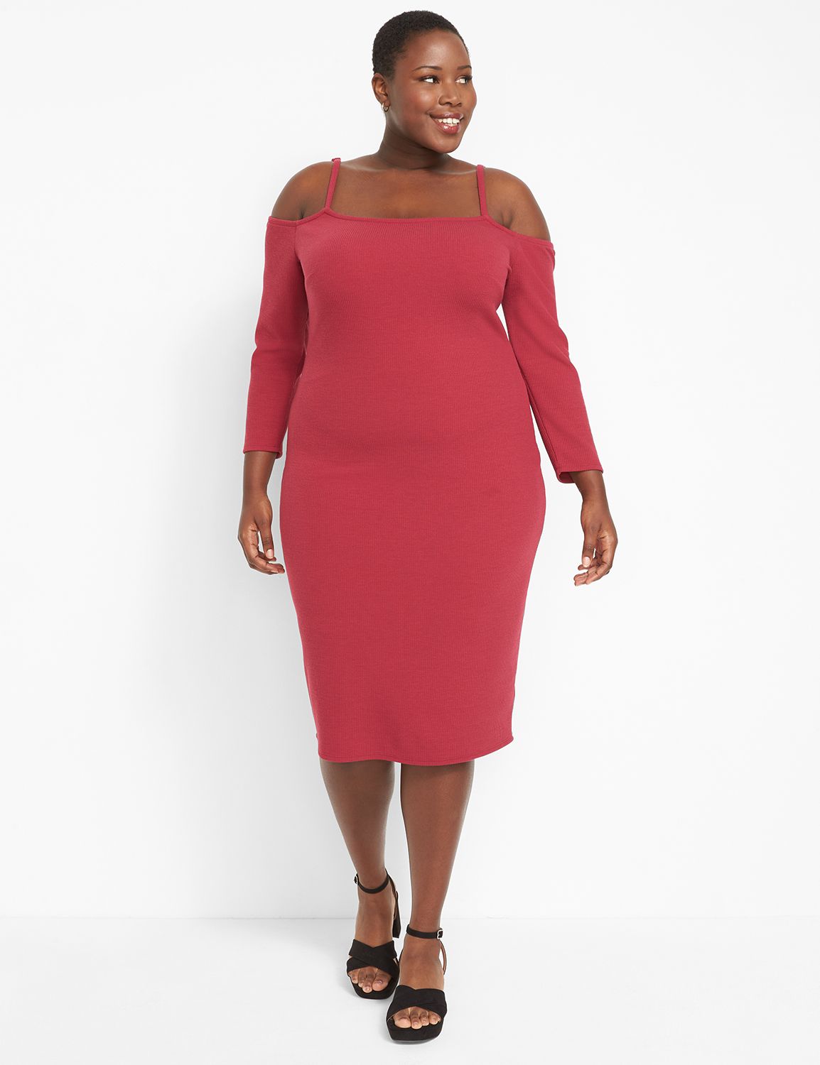 Lane bryant cold shoulder cheap dress