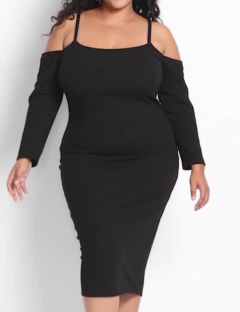 Lane bryant cold shoulder hot sale dress