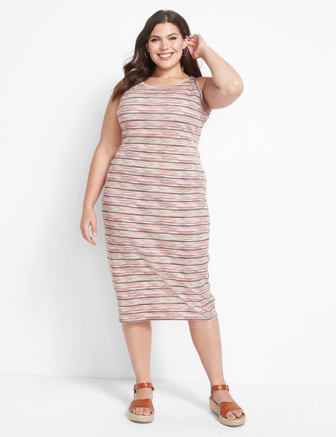 Sleeveless Ribbed Bodycon Dress