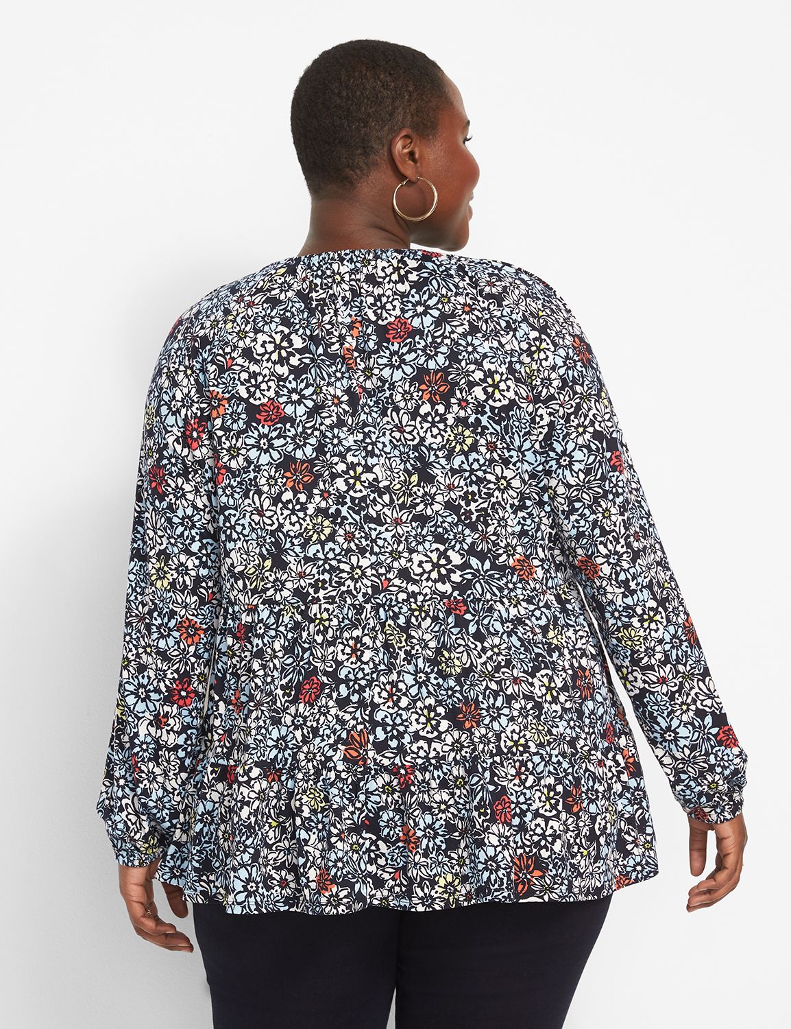 Long Blouson Sleeve Elasticated Sco Product Image 2