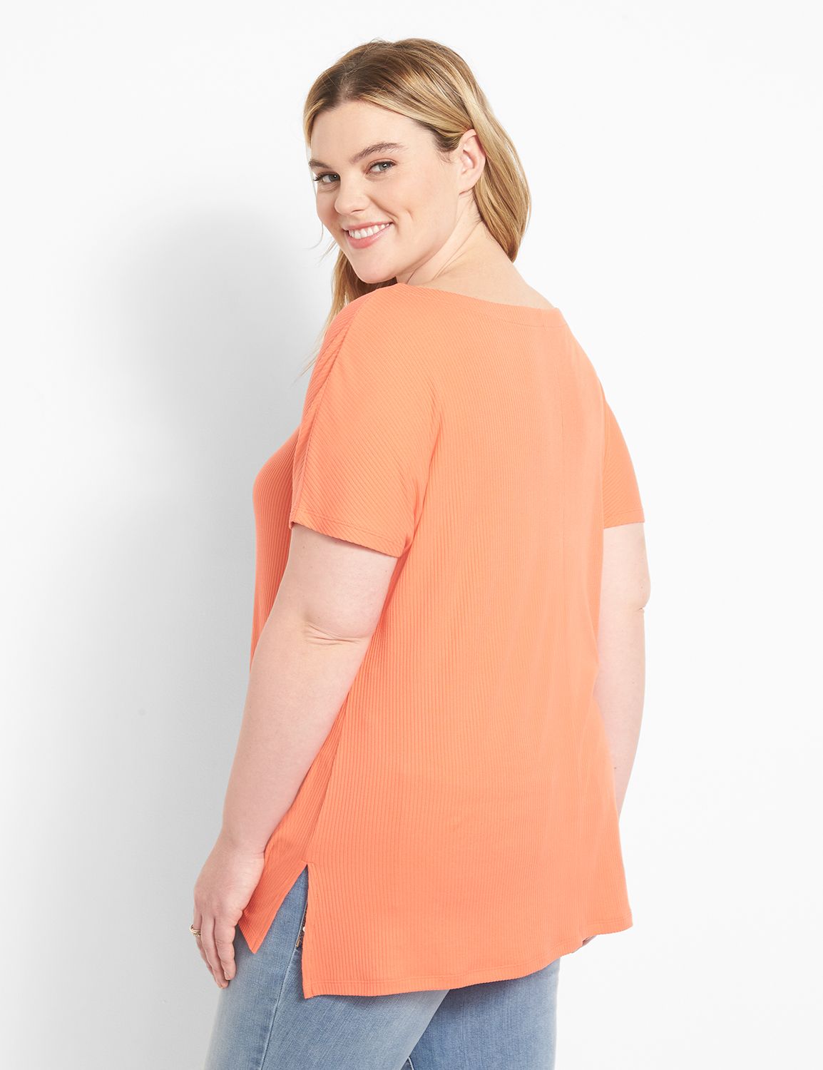 Short Dolman Sleeve Boat Neck Tunic