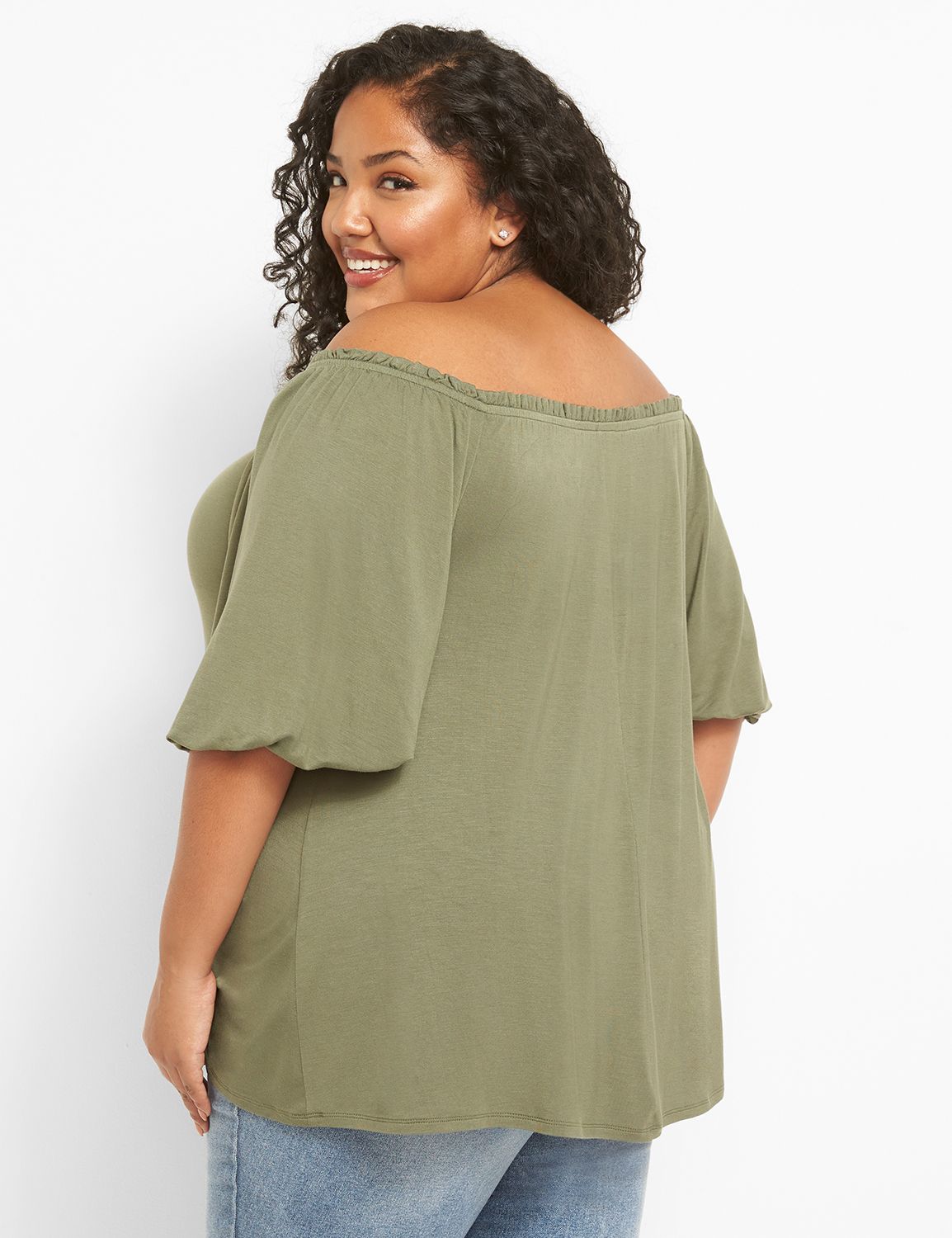 Short Puff Sleeve Off The Shoulder Product Image 2