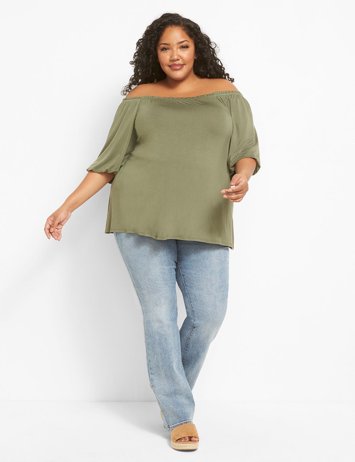 Short Puff Sleeve Off The Shoulder Product Image 3