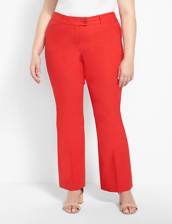 Lane Bryant Sophie Bootcut Career Stretch Pants Women's Size 28 Red NWOT 