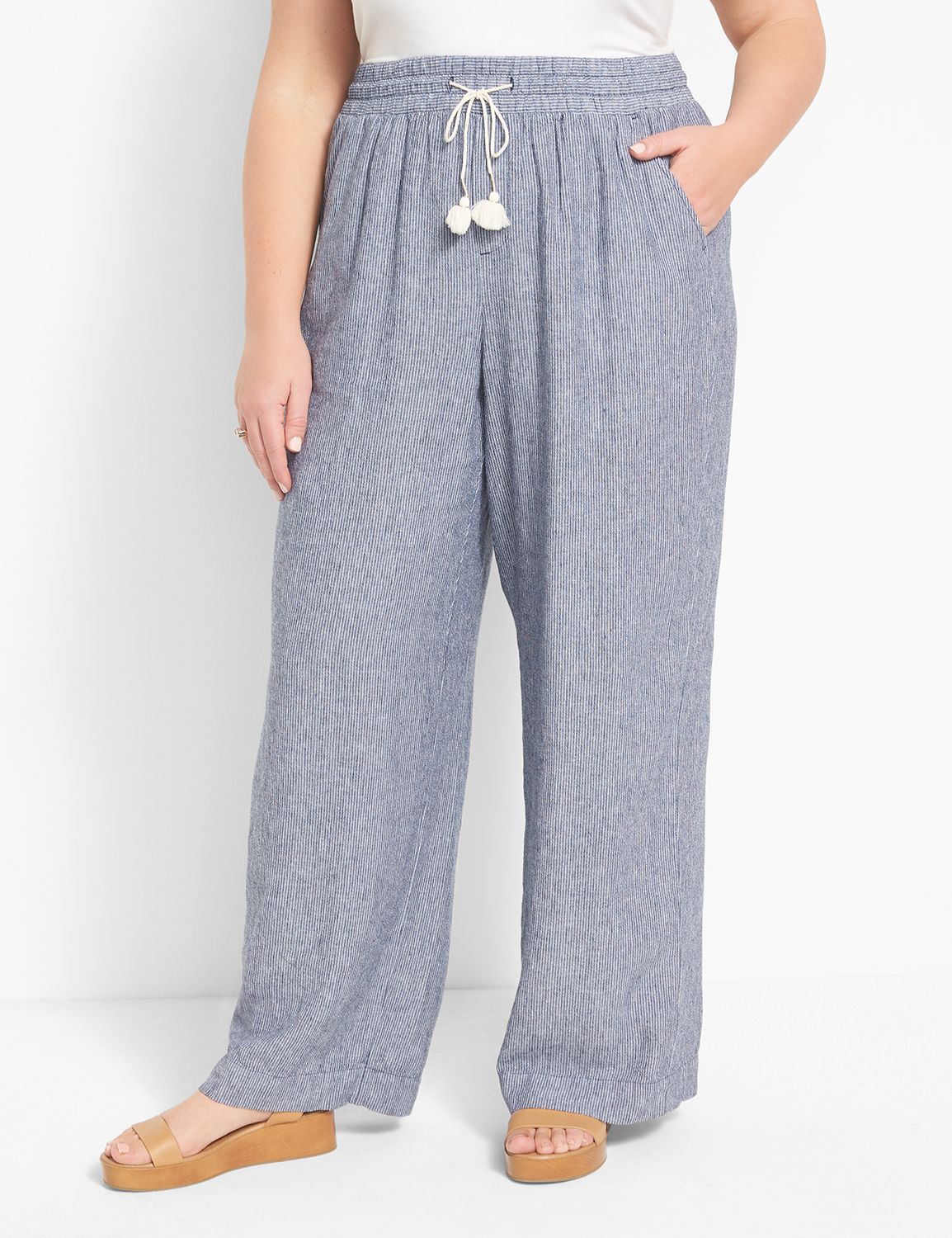 Soft Linen Wide Leg Pant