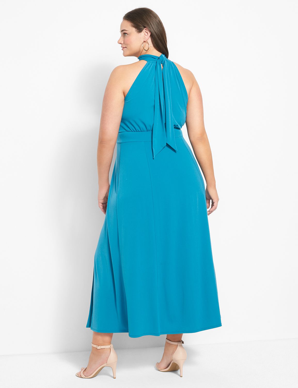 Sleeveless Halter Tie Neck Maxi 112 Product Image 2