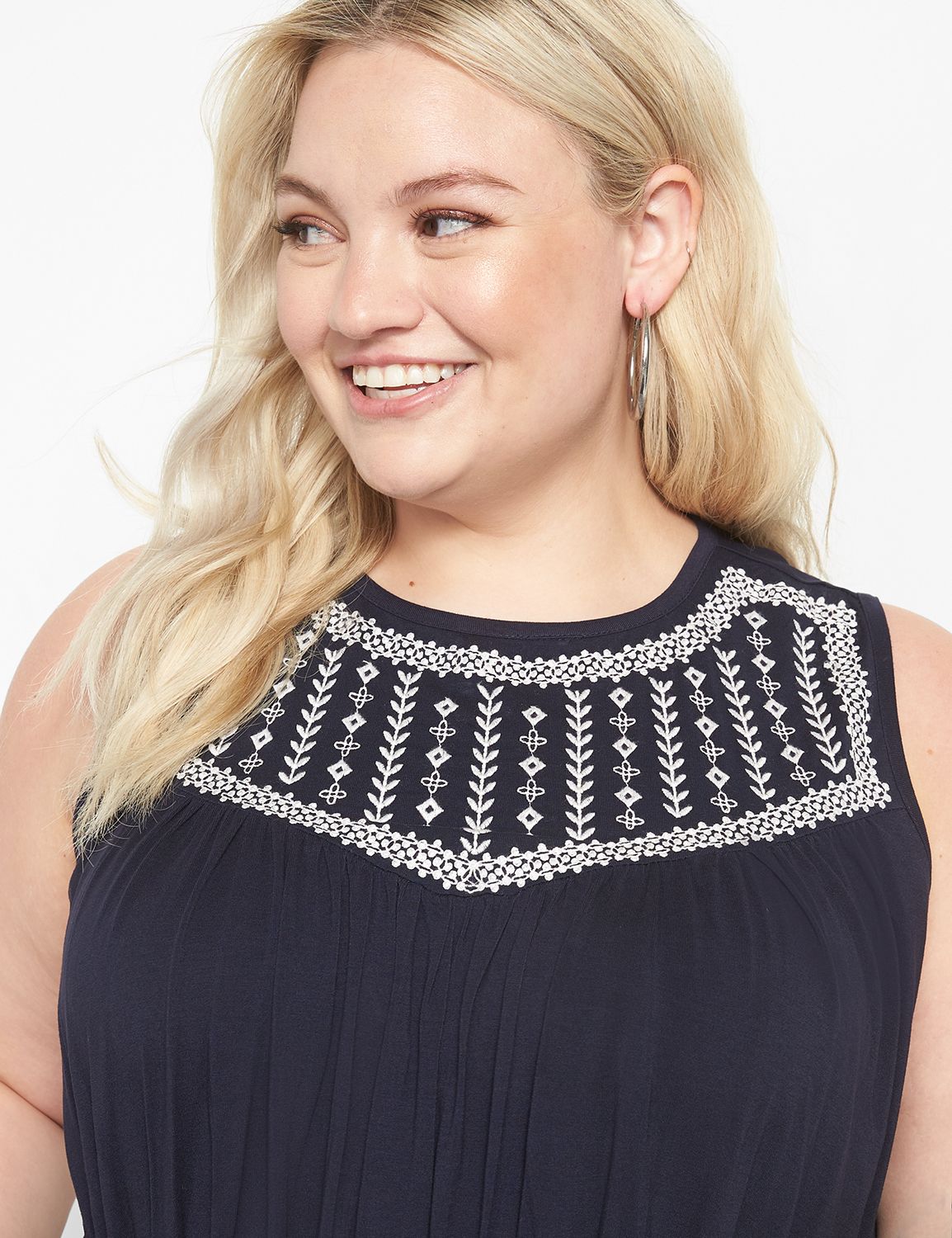 Sleeveless Embroidered Maxi Dress