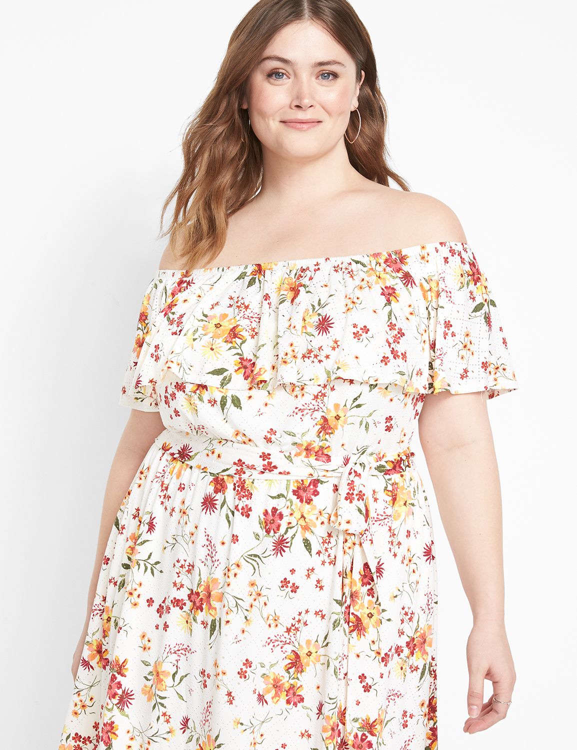 Lane bryant off outlet the shoulder dress