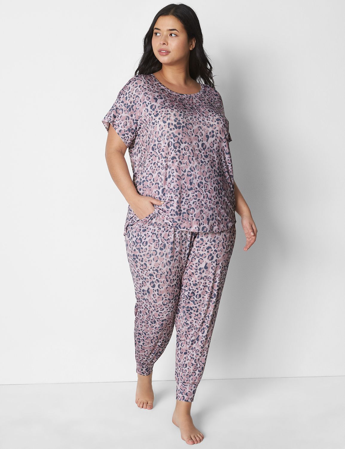 Plus size jogger online pajama sets