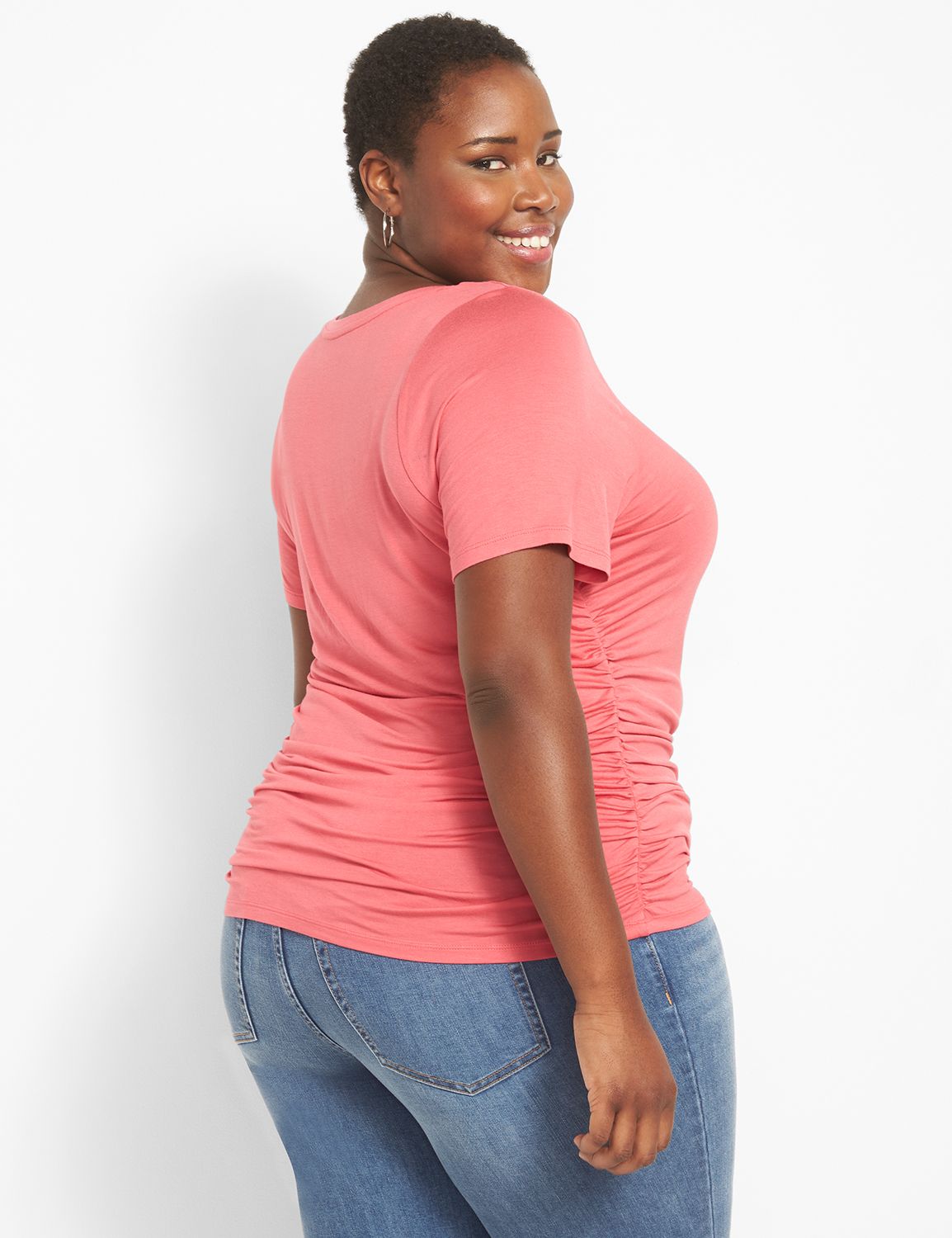 fitted scoop neck tee