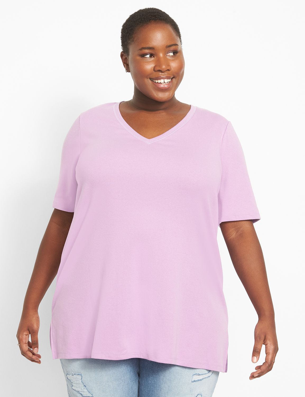 V Neck Modest Sleeve Tunic 1125569 Product Image 1