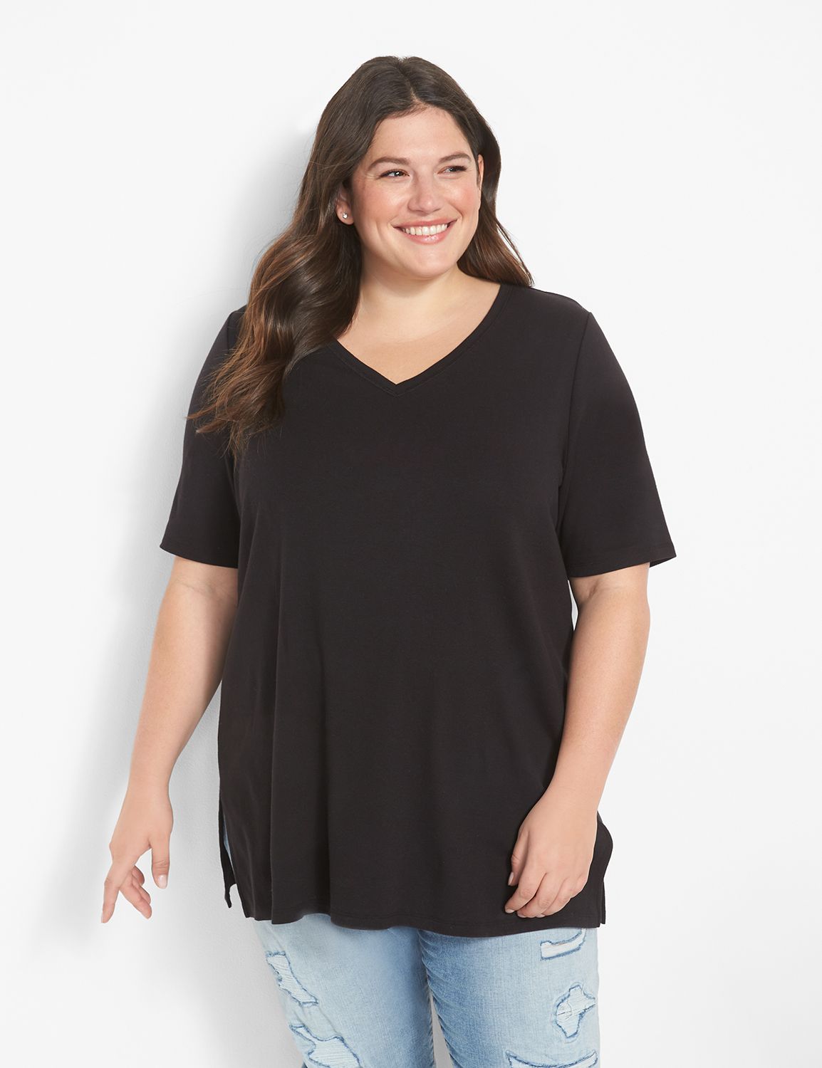 Modest V neck Brady Tunic for Ladies