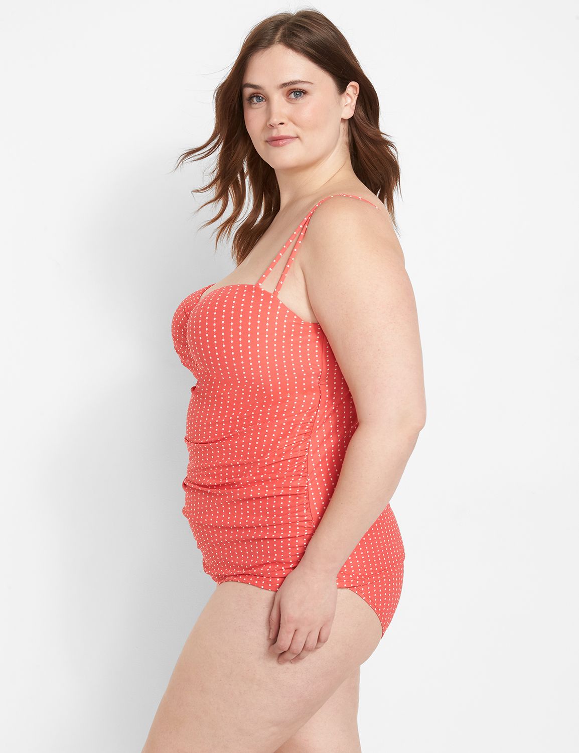 UW Textured Dot Fitted Tankini 1124 Product Image 3