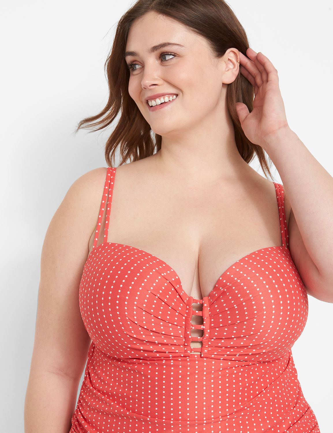 UW Textured Dot Fitted Tankini 1124 Product Image 4