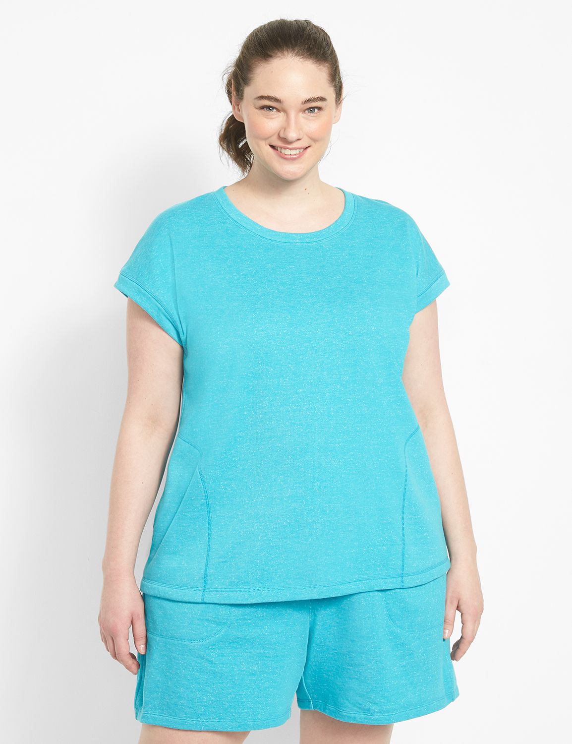 Sleeveless Crew Neckline Slub Frenc Product Image 1
