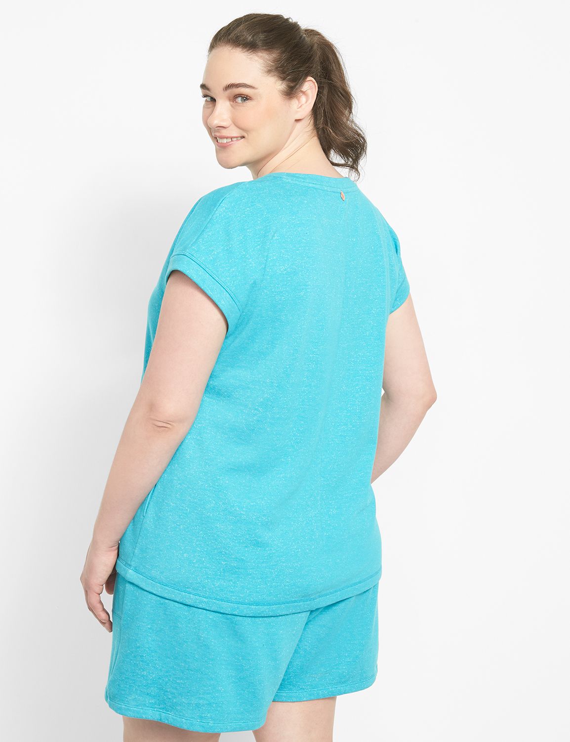 Sleeveless Crew Neckline Slub Frenc Product Image 2