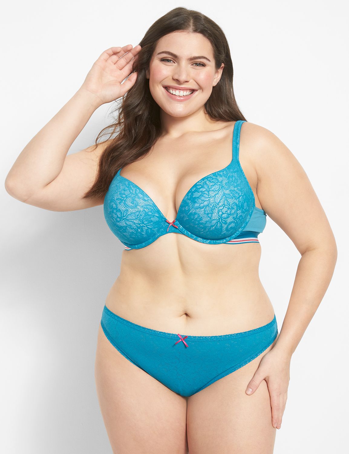 1124618 Super Stretch Lace Tanga OPT B:PANTONE Tahitian Tide:12 Product Image 1