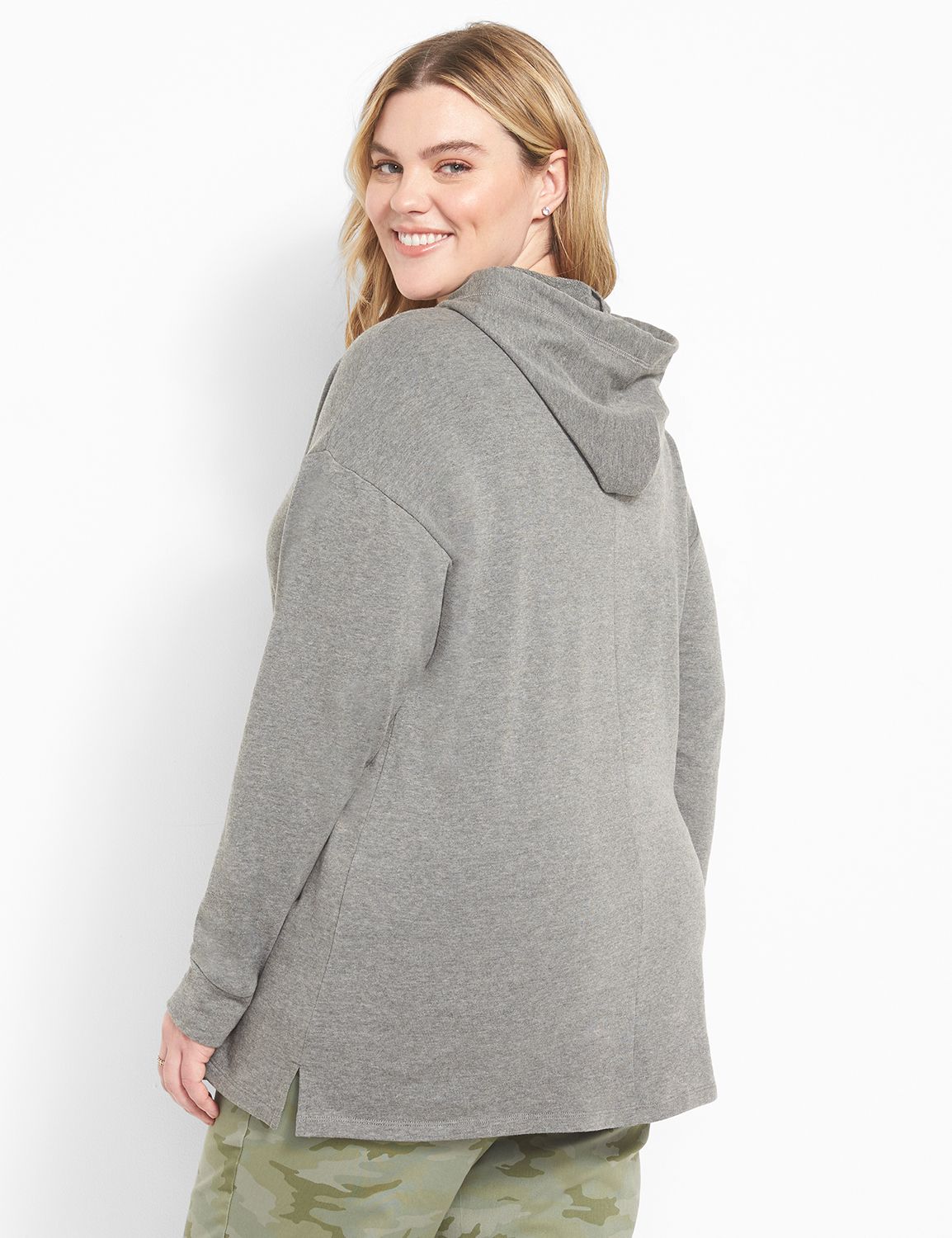Elan - Cheri Long Sleeve Hoodie Crop Top