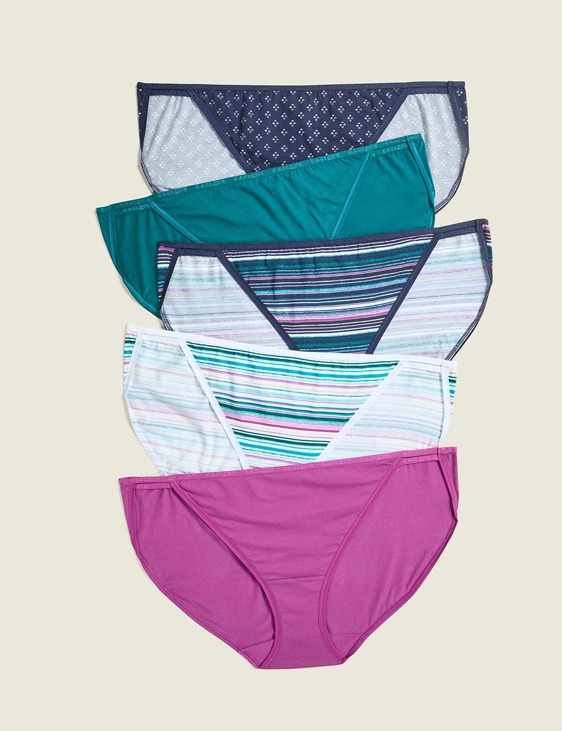Cotton Double-String Bikini Panty - 5-Pack | LaneBryant