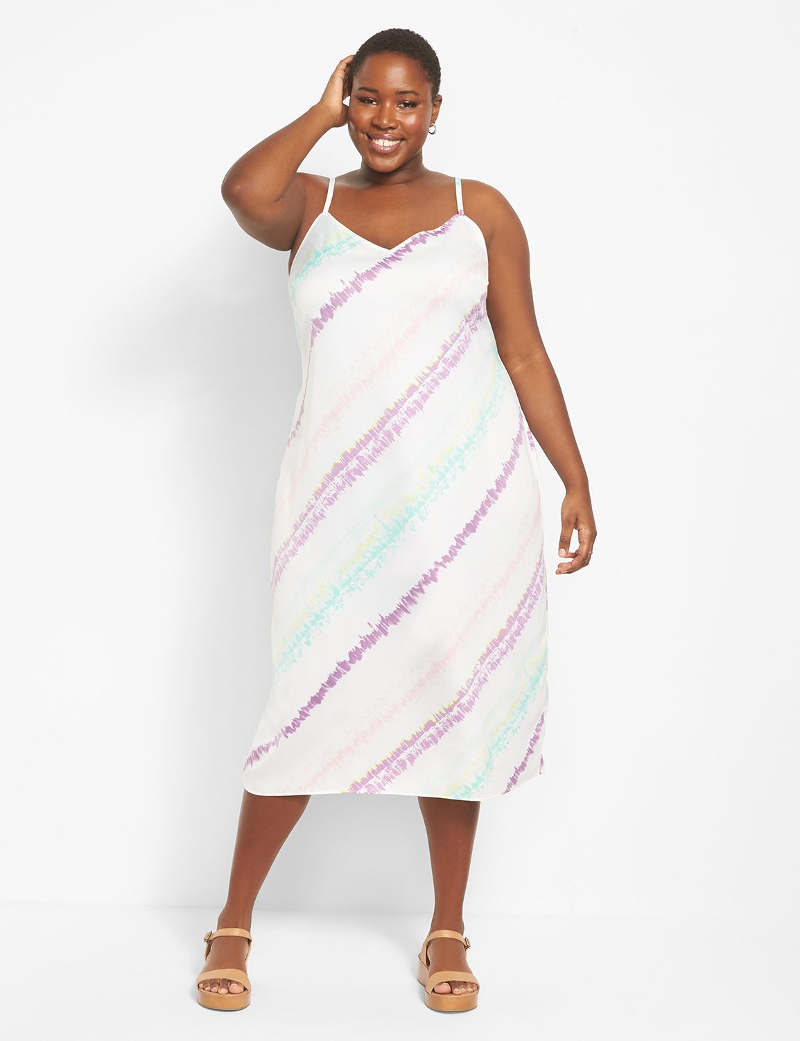 Lane bryant tie outlet dye dress