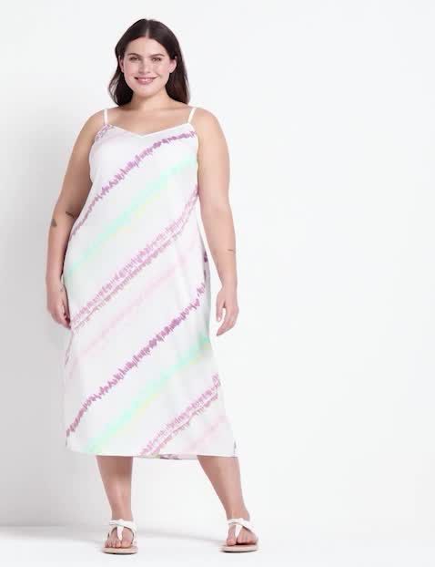 strapless open back dress Multi Tie Dye Mini Slip Dress