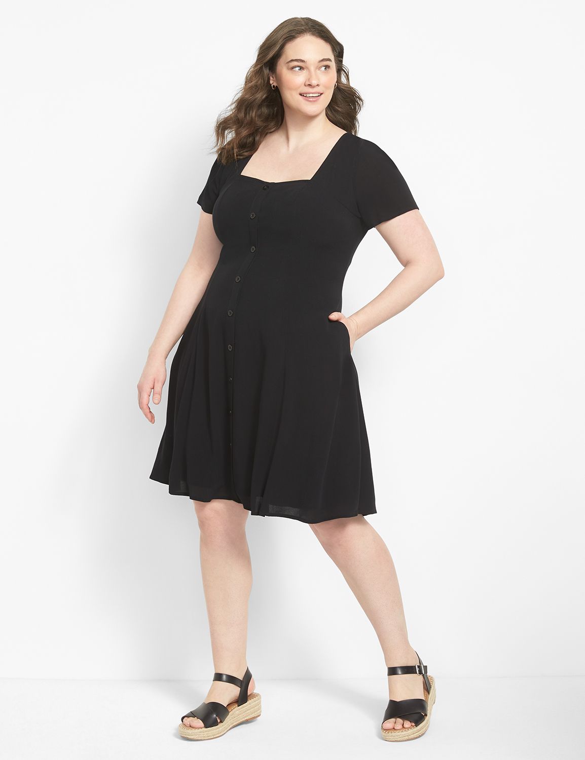 Sweetheart-Neck Fit & Flare Dress