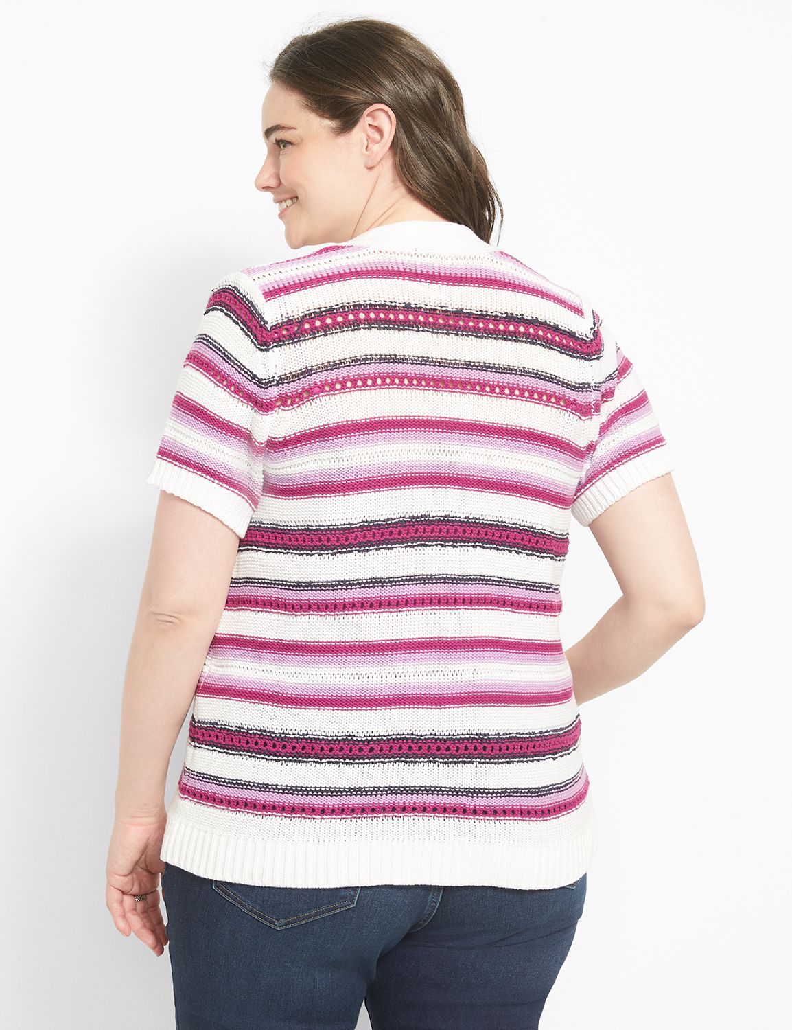 Draped Open Front Sweater with Relaxed Fit and Shawl Collar - Red
