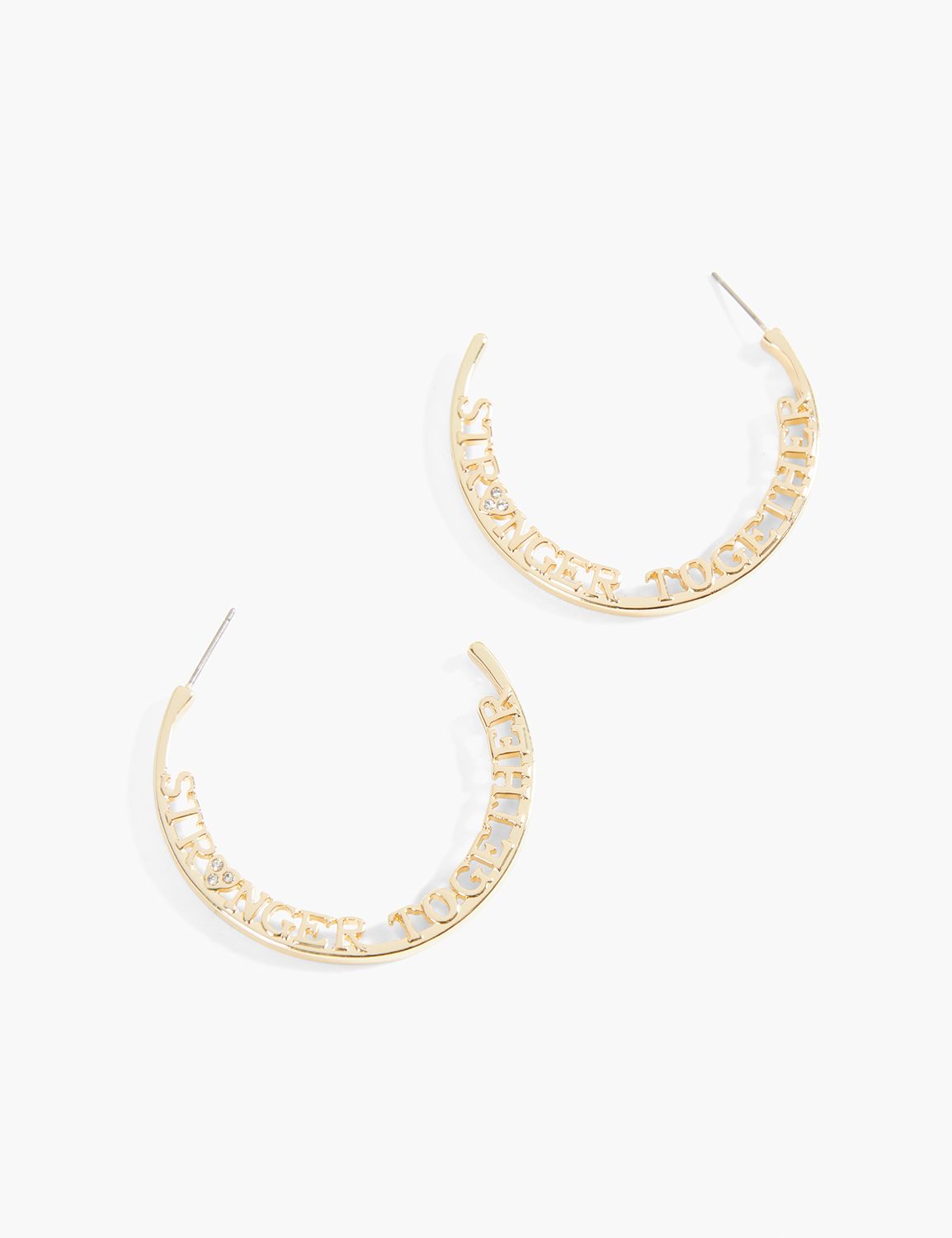Stronger Together Hoop Earrings Product Image 1