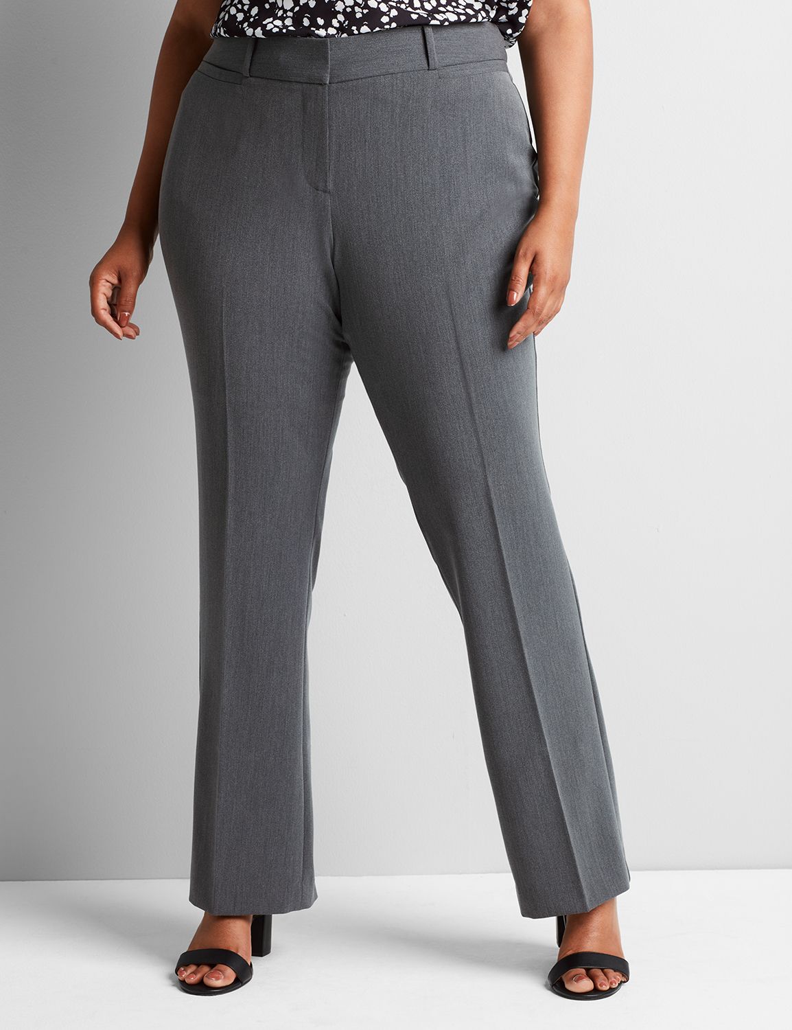 The Perfect Drape Straight Fit Straight with Magic Waistband - Deluxe  1122733:B65 Dark Heather Grey:12
