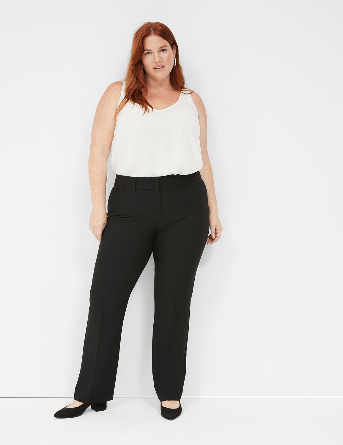 Lee Women's Plus-Size Natural Fit Comfort Waist Pull On Barely Bootcut Pant  ** See this great product.